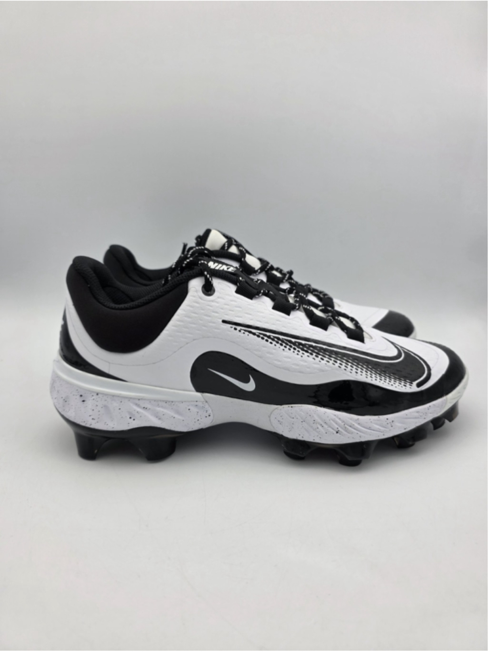 Nike Alpha Huarache Elite 4 Low MCS Baseball Cleats White Mens Sz 10 FD6255-108